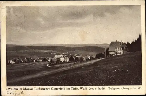 Ak Catterfeld Leinatal in Thüringen, Waldheim Maria, Blick auf den Ort