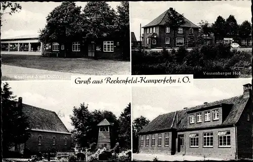 Ak Reekenfeld Barßel Niedersachsen, Kamperfehn, Kaufhaus Josef Ording, Vossenbarger Hof, Turm