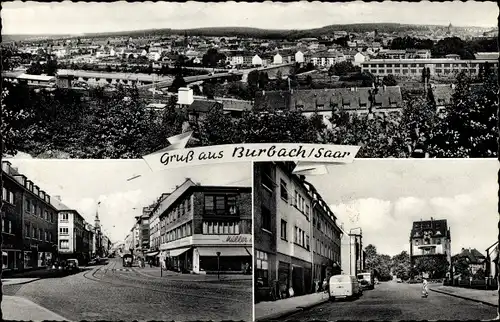 Ak Burbach im Siegerland, Straßenpartie, Totalansicht
