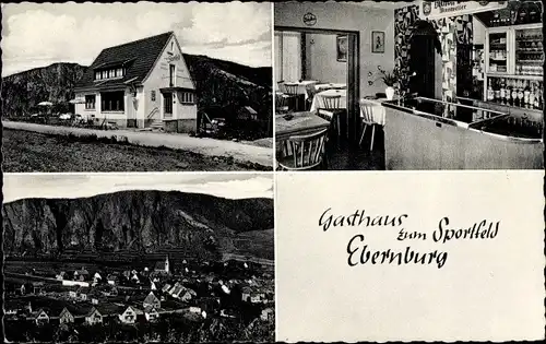 Ak Bad Münster am Stein Ebernburg, Gasthaus zum Sportfeld, Haus Eisenberger, Gesamtansicht