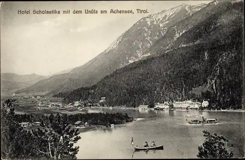 Ak Unnütz am Achensee in Tirol, Hotel Scholastika