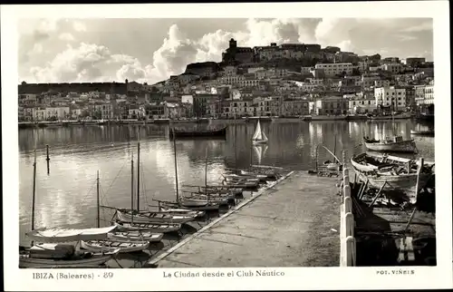 Ak Ibiza Balearische Inseln, La Ciudad desde el Club Nautico
