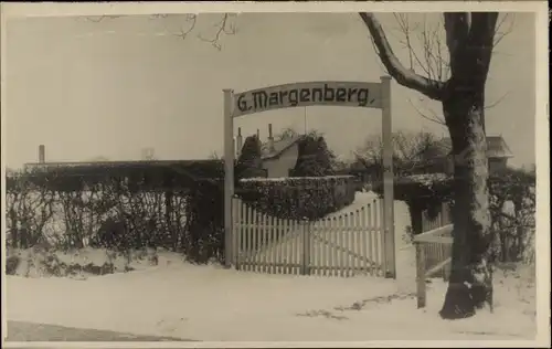 Foto Ak Hamburg Eimsbüttel Schnelsen, Gartenbaubetrieb G. Margenberg, Winteransicht