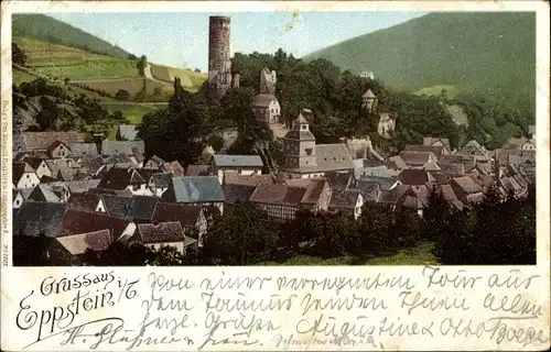 Ak Eppstein im Taunus, Gesamtansicht der Stadt mit Burg