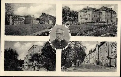 Ak Bad Wörishofen im schwäbischen Kreis Unterallgäu, Prälat Kneipp, Strassenansicht