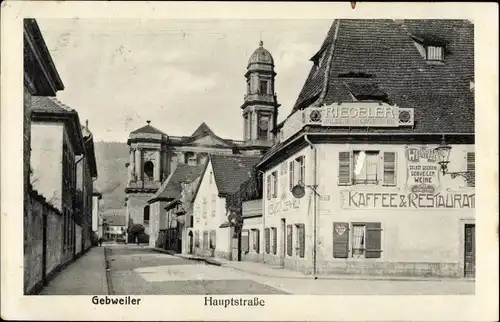Ak Guebwiller Gebweiler Elsass Haut Rhin, Hauptstraße, Gasthaus