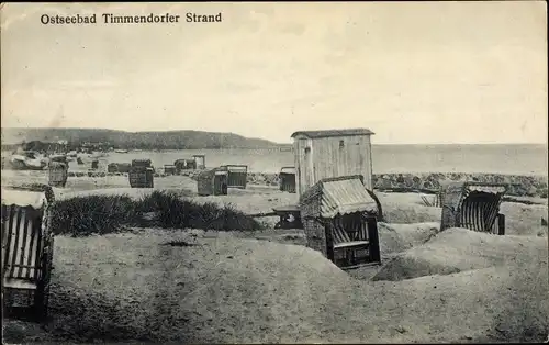 Ak Ostseebad Timmendorfer Strand, Partie am Strand, Strandkörbe