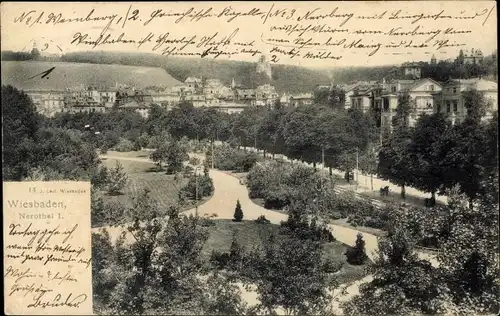 Ak Wiesbaden in Hessen, Nerothal I.