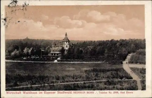 Ak Essen im Ruhrgebiet, Gasthof Waldhaus im Essener Stadtwald