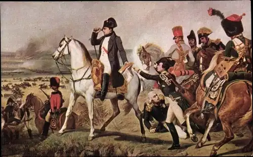 Künstler Ak Vernet, H., Napoleon Bonaparte a Wagram