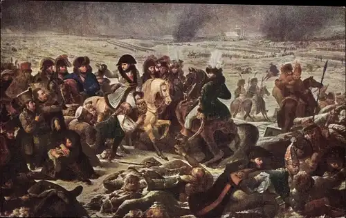 Künstler Ak Gros, A. J., Napoleon in der Schlacht bei Eylau