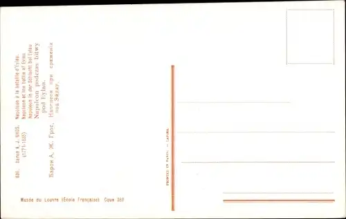 Künstler Ak Gros, A. J., Napoleon in der Schlacht bei Eylau