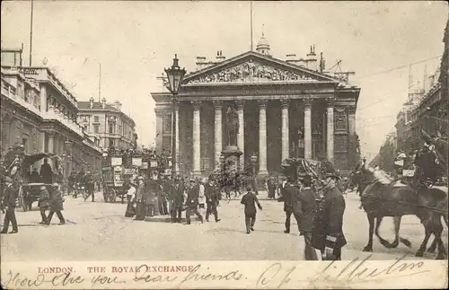 Ak London City England, The Royal Exchange