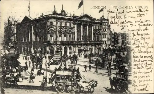 Ak London City England, Piccadilly Circus