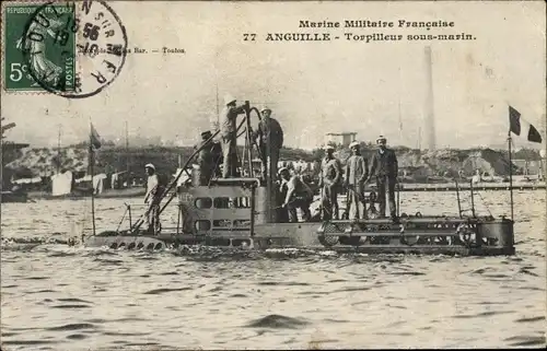 Ak Anguille, Torpilleur Sous Marin, Marine Militaire Francaise, Französisches Unterseeboot, U-Boot