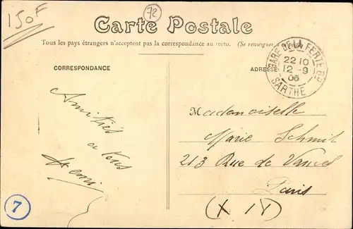 Ak Lamnay Sarthe, Vue prise de la route de Vibraye