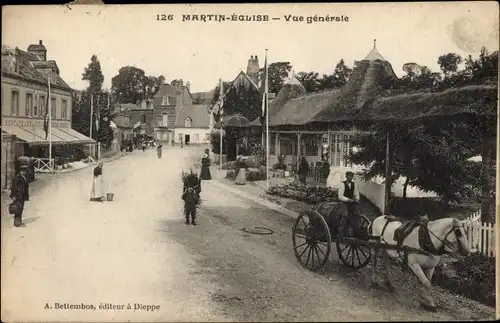 Ak Martin Eglise Seine Maritime, Vue generale