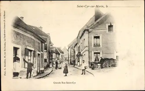 Ak Saint Cyr sur Morin Seine et Marne, Grande Rue Saint Cyr