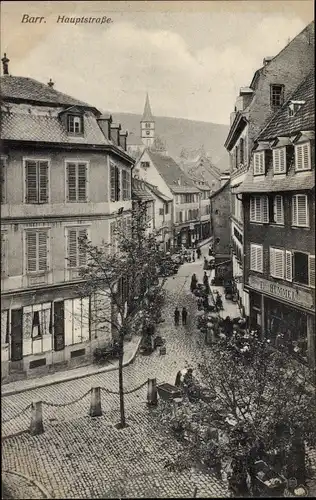 Ak Barr Elsass Bas Rhin, Hauptstraße