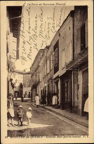 Ak Monclar de Quercy Tarn et Garonne, Grande Rue