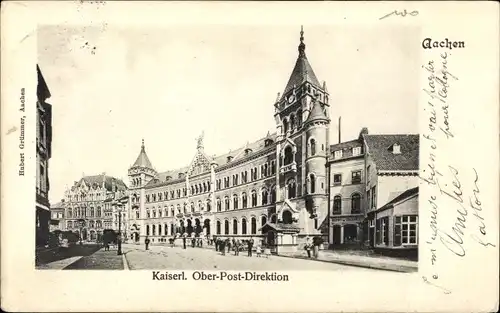 Ak Aachen in Nordrhein Westfalen, An der kaiserlichen Oberpostdirektion