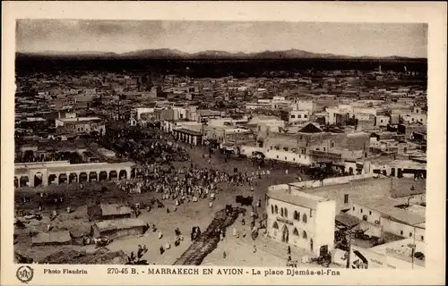 Ak Marrakesch Marokko, La place Djemaa el Fna