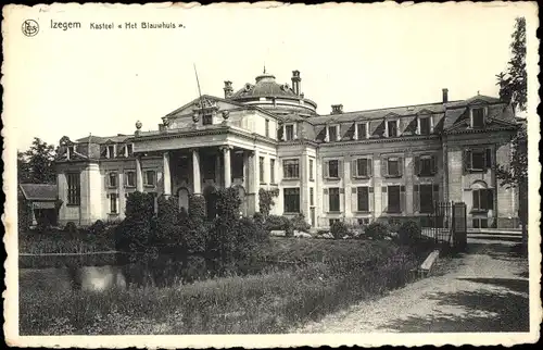 Ak Izegem Iseghem Westflandern, Kasteel Het Blauwhuis
