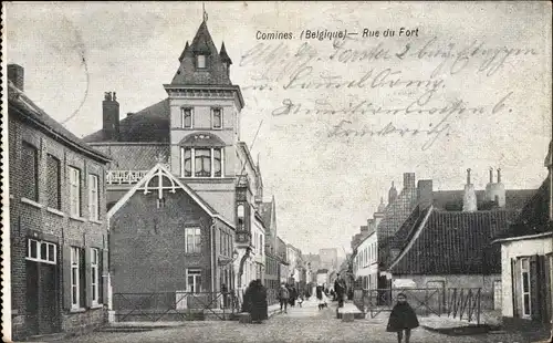 Ak Comines Warneton Wallonien Hennegau, Rue du Fort