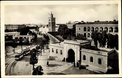 Ak Tunis Tunesien, La Casbah et Boulevard Bab Menara