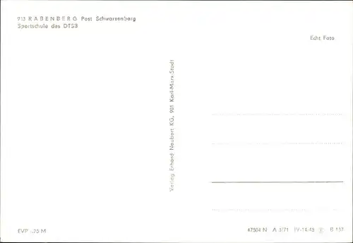 Ak Rabenberg Breitenbrunn im Erzgebirge, Sportschule des DTSB