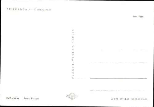 Ak Friedensau Möckern Jerichower Land, Erholungsheim