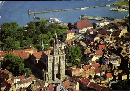 Ak Konstanz am Bodensee, Panorama. Kirche