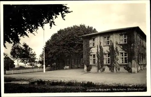 Ak Steinberghaff Steinberg in Schleswig Holstein, Jugendaufbauwerk, Mädelheim, Außenansicht