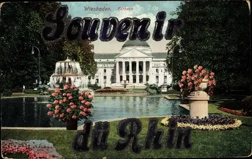 Ak Wiesbaden in Hessen, Kurhaus, Park