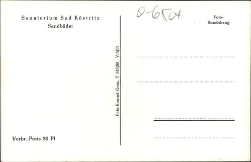 Ak Bad Köstritz Thüringen, Sanatorium, Sandbäder auf der Veranda