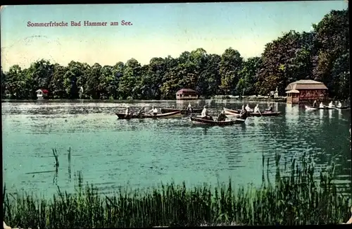 Ak Hamr na Jezeře Hammer am See Region Reichenberg, Hammersee, Ruderboote