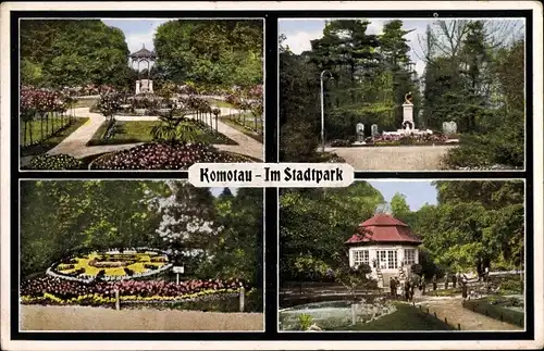 Ak Chomutov Komotau Region Aussig, Im Stadtpark