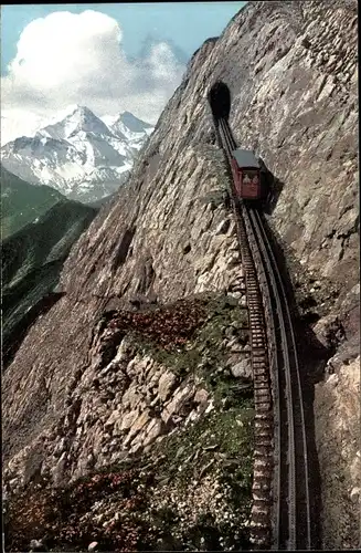 Ak Pilatusbahn, Eselwand und Berneralpen, Strecke