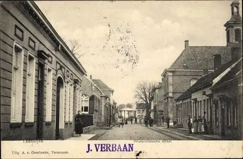 Ak IJzendijke Zeeland, Watervlietsche straat