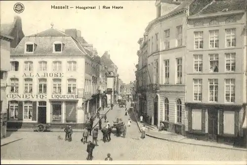 Ak Hasselt Flandern Limburg, Rue Haute