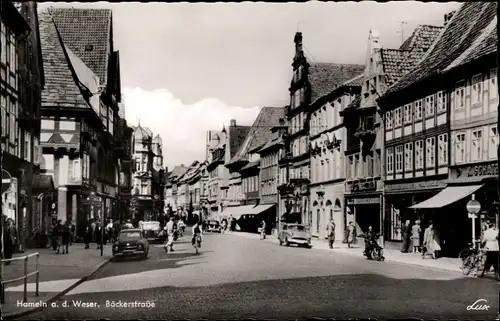 Ak Hameln an der Weser Niedersachsen, Bäckerstraße