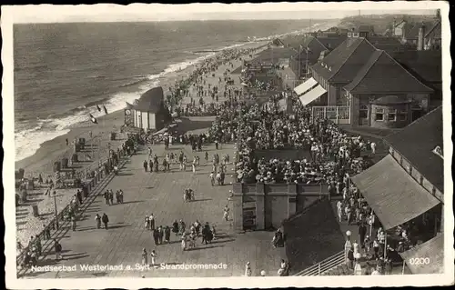 Ak Westerland auf Sylt, Strandpromenade