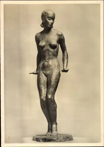 Ak Plastik von Fritz Klimsch, Tänzerin, Bronzefigur, Frauenakt