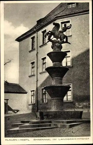 Ak Plauen im Vogtland, Ehrenmal im Landgerichtshof