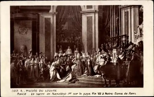 Künstler Ak David, Le sacre de Napoleon 1er par le pape Pie VII a Notre Dame de Paris