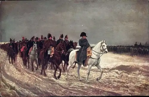 Künstler Ak Meissonier, Napoleon Bonaparte, Kaiser Napoleon I., Reiter
