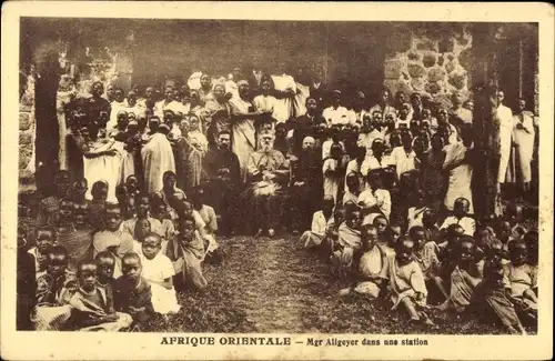 Ak Afrique Orientale, Mgr. Allguyer dans une station, Peres du St.-Esprit, Mission