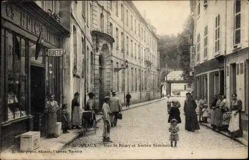 Ak Meaux Seine-et-Marne, Rue St Remy et Ancien Seminaire