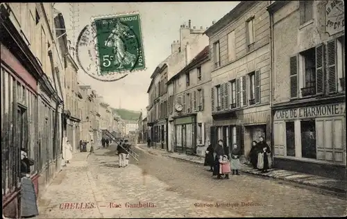 Ak Chelles Seine et Marne, Rue Gambetta, Geschäfte