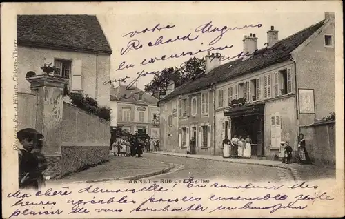 Ak Annet Seine et Marne, Rue de L'Eglise